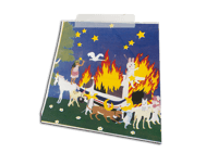 Image 4 of A3 Sérigraphie ‘’ La fête du feu ‘’