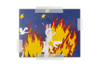 Image 5 of A3 Sérigraphie ‘’ La fête du feu ‘’