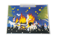 Image 1 of A3 Sérigraphie ‘’ La fête du feu ‘’ (version nuit)