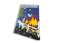 Image 2 of A3 Sérigraphie ‘’ La fête du feu ‘’ (version nuit)