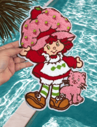 Strawberry Short Cake Iron-On Embroidery Patch