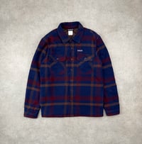 Image 1 of Patagonia Insulated Fjord Flannel Checks Navy Medium Mens 