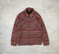 Image 1 of Patagonia Insulated Fjord Flannel Folk Dobby: Dark Ruby Medium Mens 