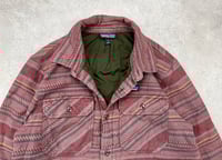 Image 3 of Patagonia Insulated Fjord Flannel Folk Dobby: Dark Ruby Medium Mens 