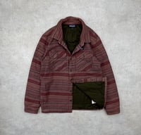 Image 4 of Patagonia Insulated Fjord Flannel Folk Dobby: Dark Ruby Medium Mens 