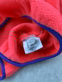 Image 5 of Patagonia Synchilla Snap T Fleece Pullover Neon Pink Large Vintage 1990