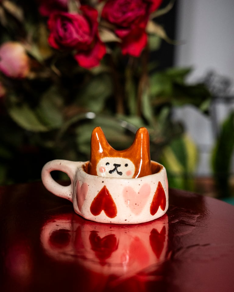 Ceramic Little Guy: Valentine's Mini Mug 