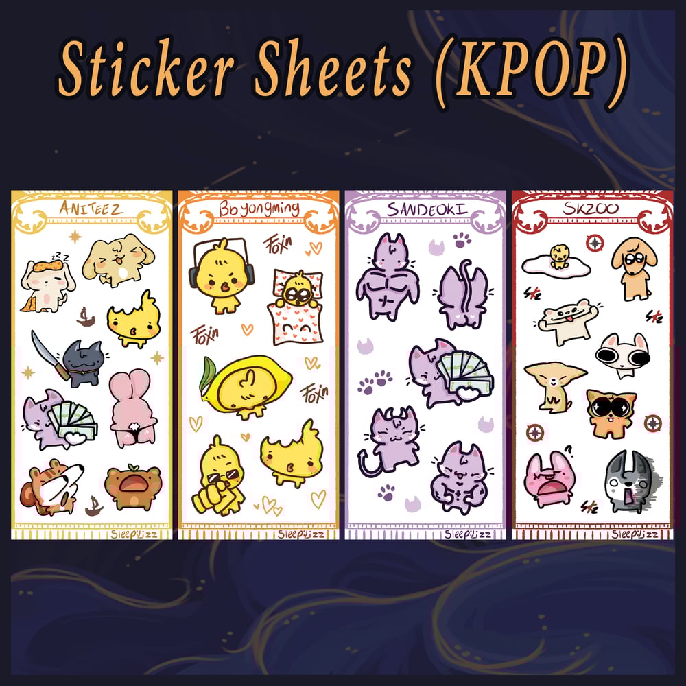 Image of KPOP Group Sticker Sheets