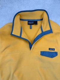 Image 3 of Patagonia Synchilla Snap T Fleece Pullover Butternut: Gull Grey Large Mens Vintage 1998