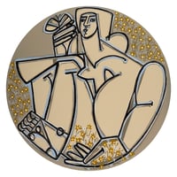 "Woman with Butterfly (Round)" by America Martin