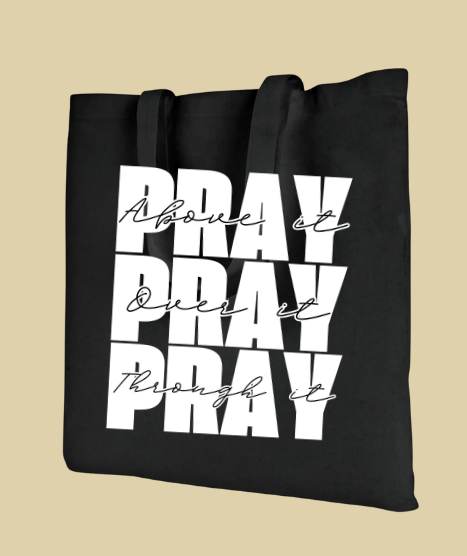 Image of Pray pray pray Tote Bags