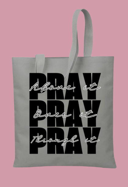 Image of Pray pray pray Tote Bags