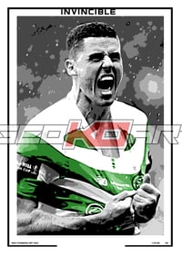 Image 2 of TOM ROGIC CELTIC SIGNED PRINT INVINCIBLE