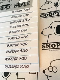 Image 2 of SILVR SNOPY Uncut Production Sheets + Mispirnts by J. Sturgill