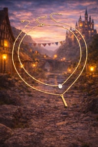 Image 1 of 👑The Armored Kingdom Lady’s Grace Necklace-Premium Stainless Steel-Enchanted Detailing