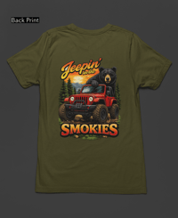 Image 2 of Jeepin In Smokies Tee
