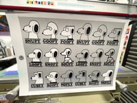 Image 1 of SILVR SNOPY Uncut Production Sheets + Mispirnts by J. Sturgill