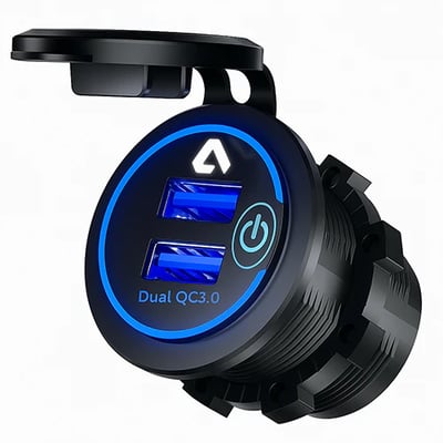 Dual USB 12V Charger For Golf Cart - Phone and Accessories