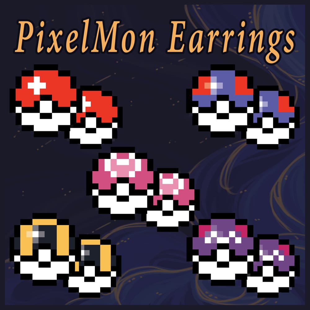 Image of PixelMon! Pokemon Earrings! 