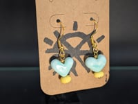 Image 1 of Blue Heart Earrings