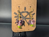 Transparent Purple Heart Earrings
