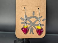  Transparent Red Heart Earrings