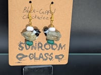 Black-capepd Chickadee Earrings