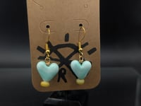 Image 2 of Blue Heart Earrings
