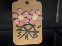 Pastel Pink Flower Earrings