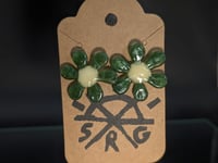 Green Flower Earrings