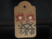 Image 2 of Transparent Pink Flower Earrings