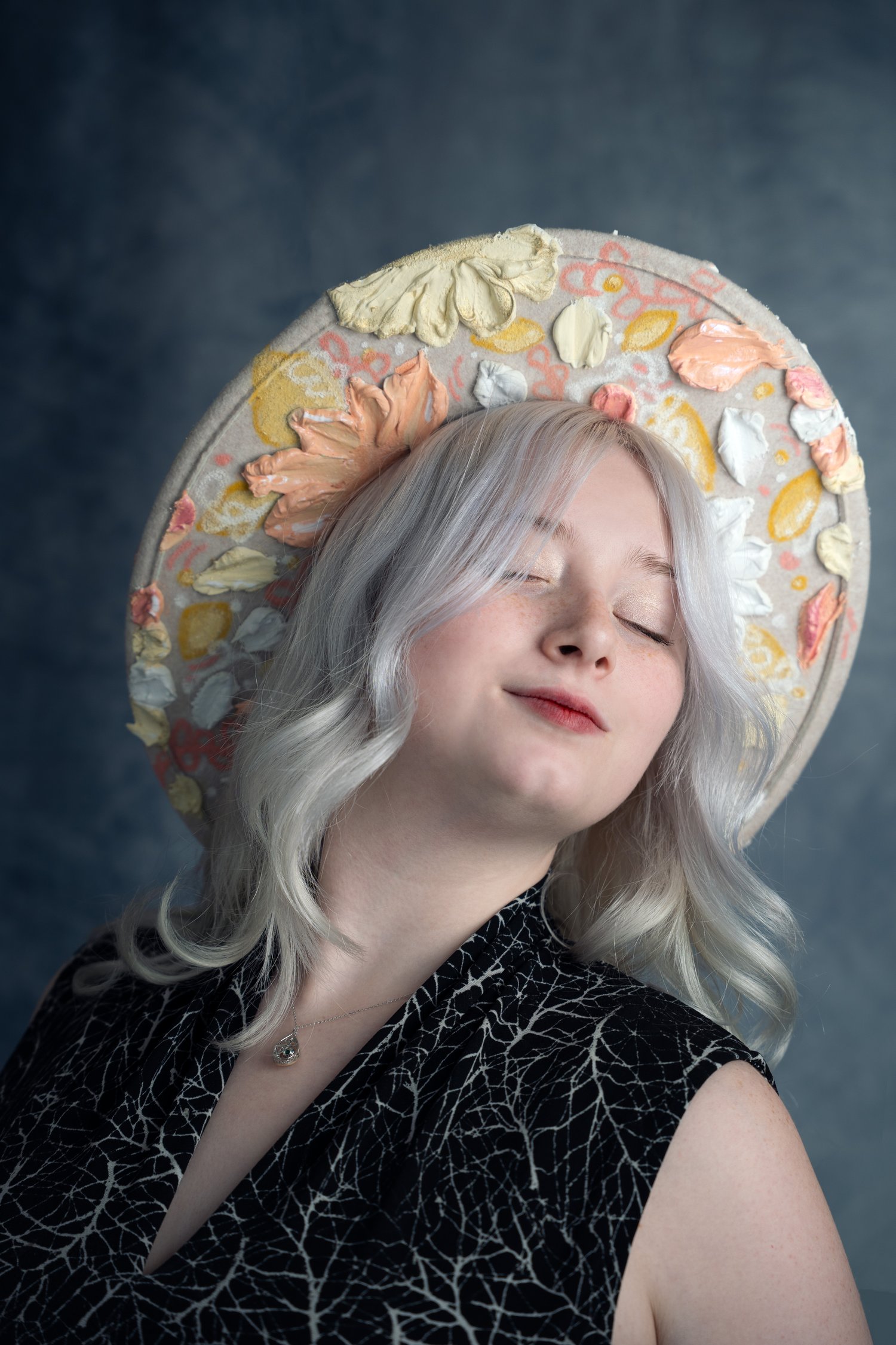 Image of Still in Bloom: Hand-Painted Textured Hat