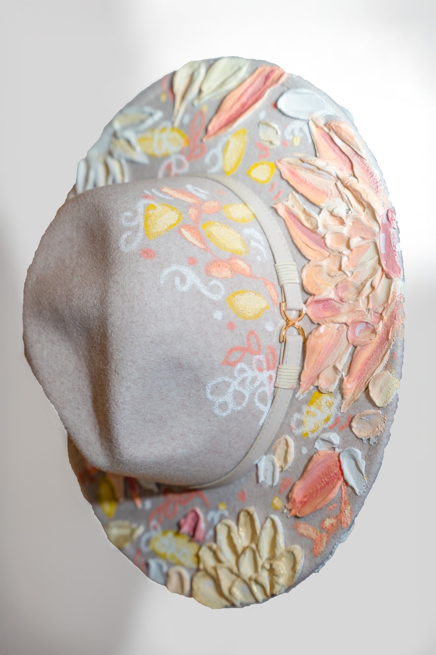 Image of Still in Bloom: Hand-Painted Textured Hat