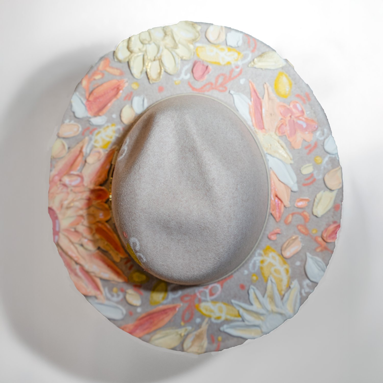 Image of Still in Bloom: Hand-Painted Textured Hat