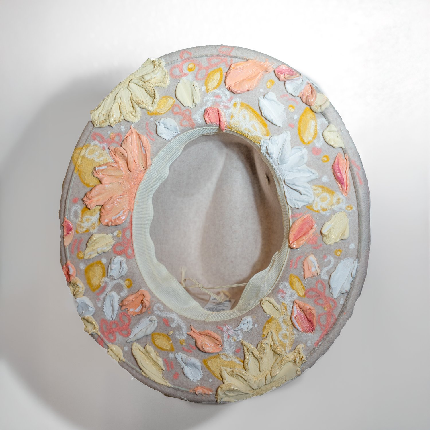 Image of Still in Bloom: Hand-Painted Textured Hat