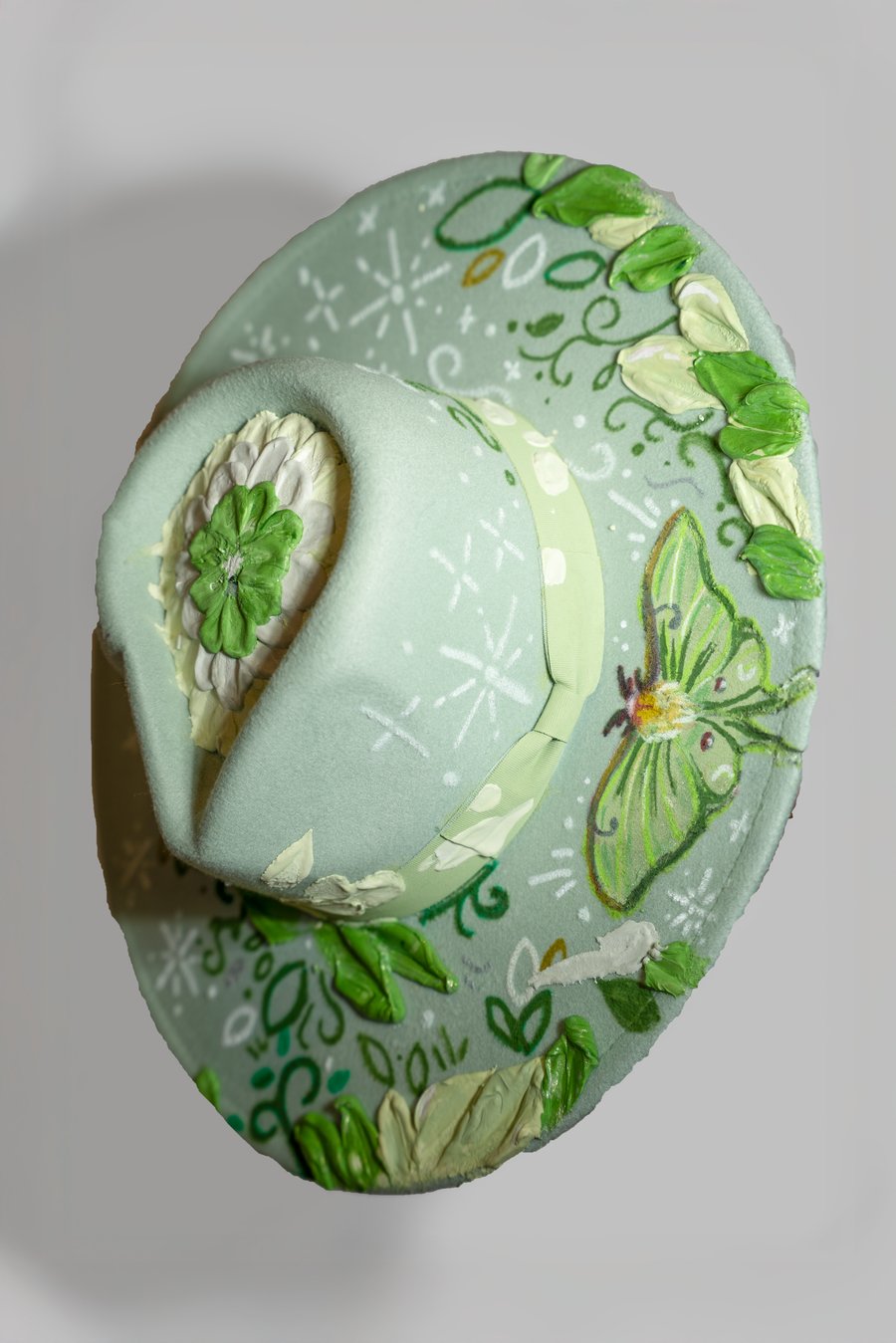 Image of Quiet Growth: Hand-Painted Textured Hat