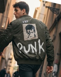 Image 1 of BOWIE ¥ BOMBER JACKE  ¥ UNISEX ¥ PUNK¥ IBIZA ¥ UPCYCLED ¥