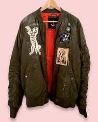 Image 3 of BOWIE ¥ BOMBER JACKE  ¥ UNISEX ¥ PUNK¥ IBIZA ¥ UPCYCLED ¥