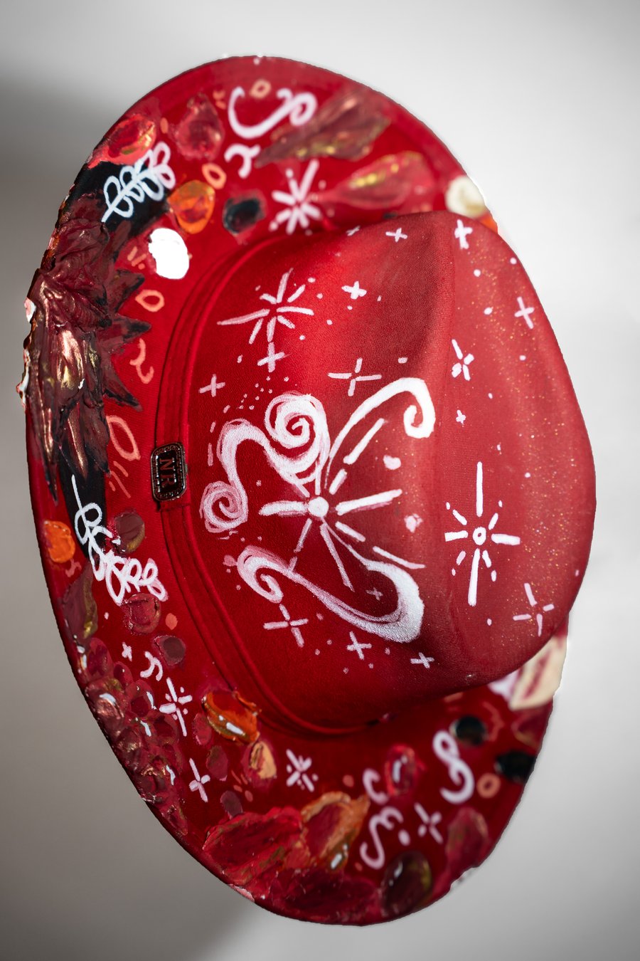 Image of Held in Fire: Hand-Painted Textured Hat