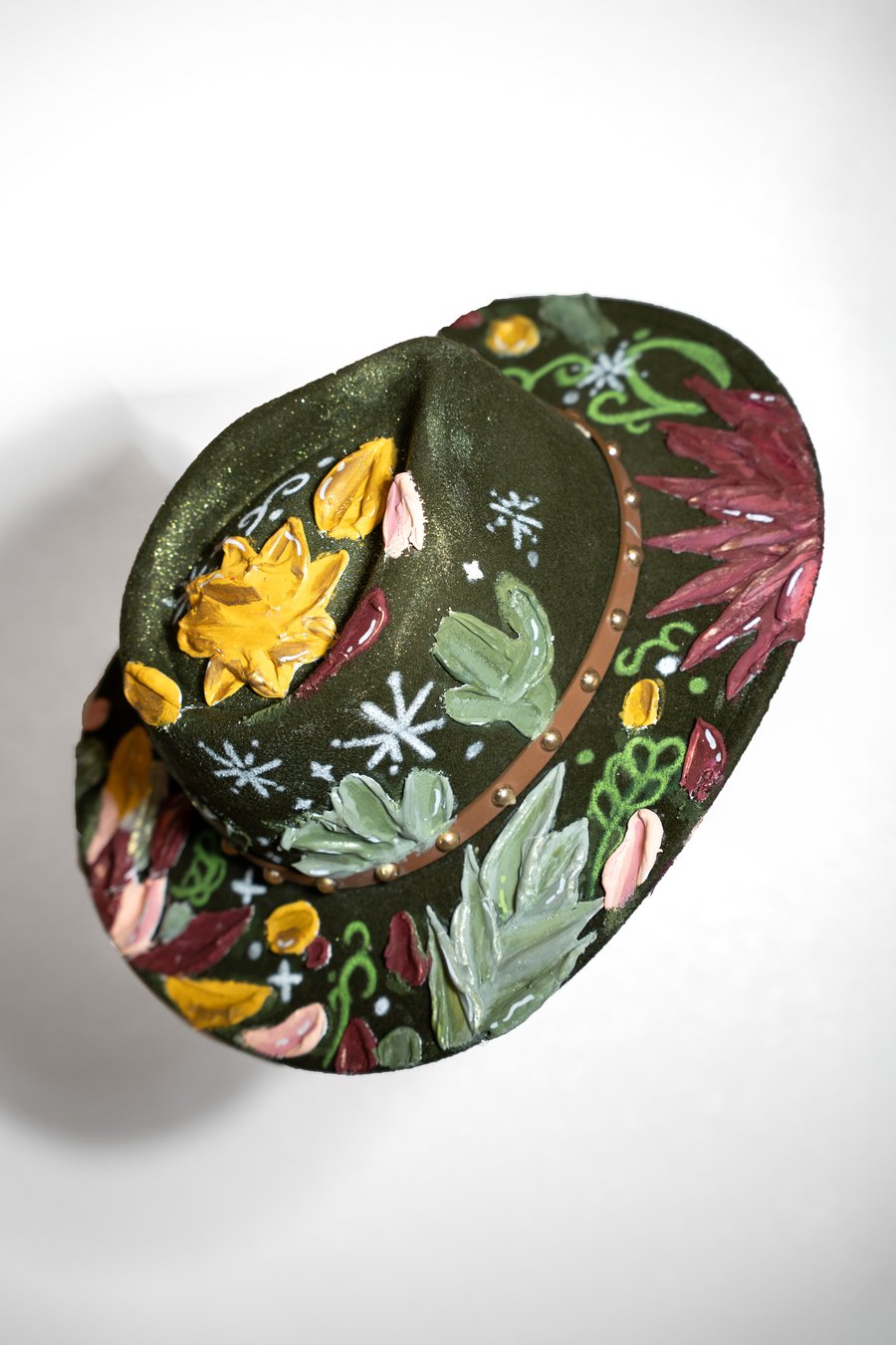 Image of Beneath Thorns: Hand-Painted Textured Hat