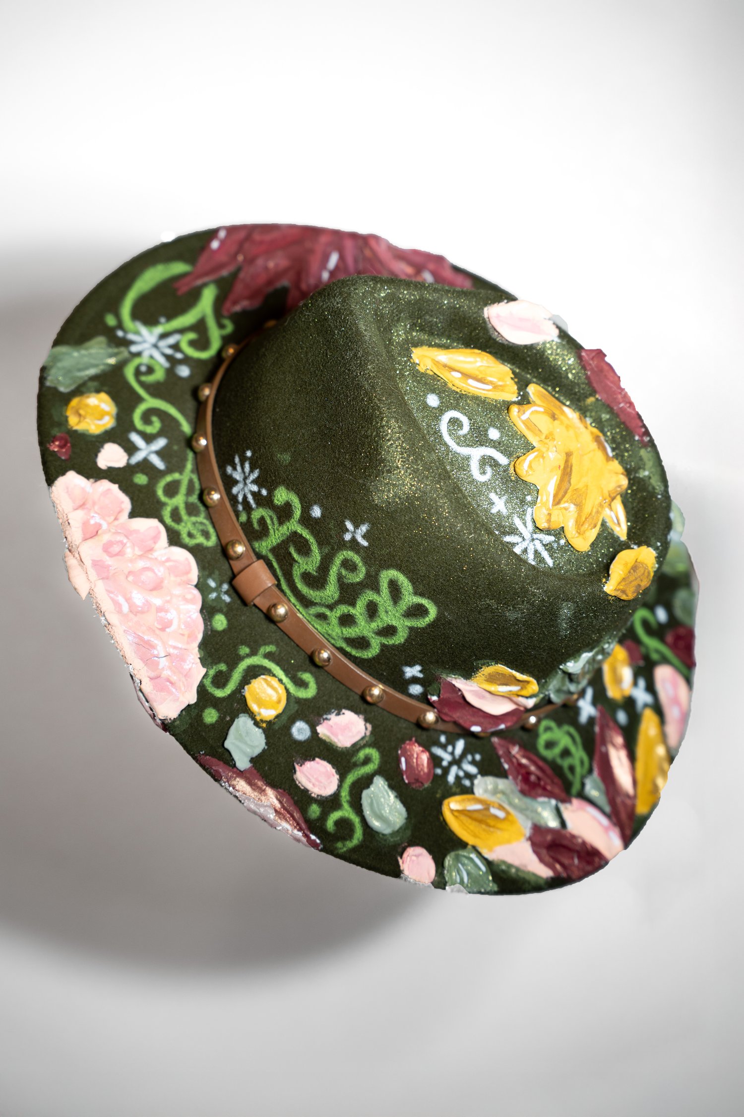 Image of Beneath Thorns: Hand-Painted Textured Hat