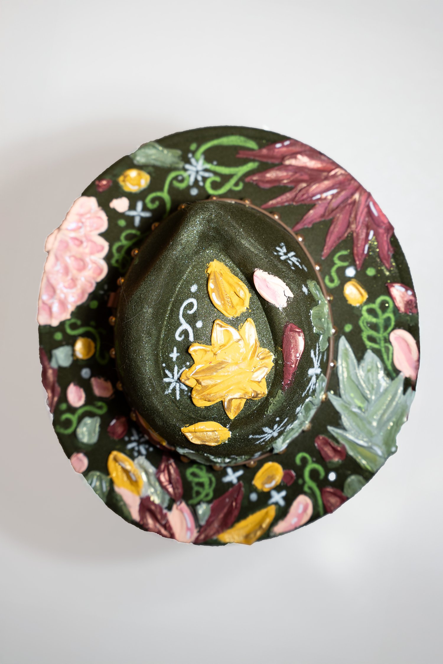 Image of Beneath Thorns: Hand-Painted Textured Hat