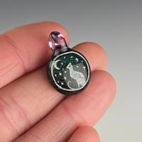 Image 3 of Mini Silver Dichro: Leprechaun Amethyst