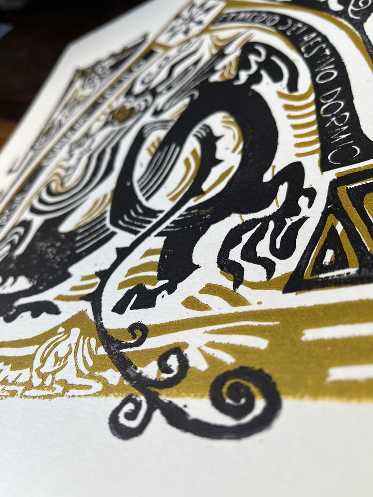 Discord linocut print Image 2