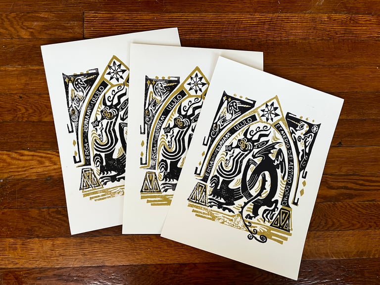 Discord linocut print Image 3