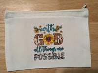 With God All Things Are Possible Make-Up Bag