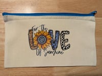 Image 2 of For The Love Of Sunshine, Blue Zipper Make-Up Bag