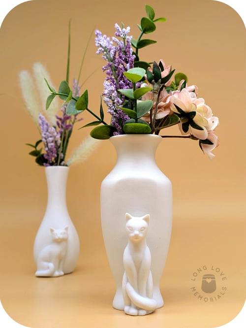 Image of Bastet Egyptian Goddess Statue Vase - Small Bud Vase for Flowers