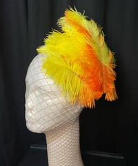 Image 1 of Orange & Yellow Feather Mini Clip