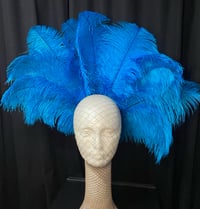 Image 1 of Aqua Blue Extra Large Feather Clip